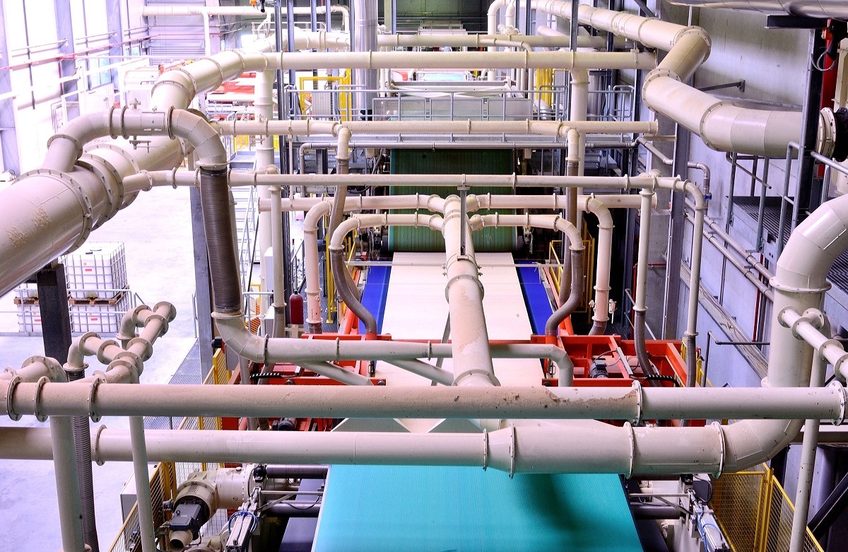 Siempelkamp ContiTherm®-Anlage zur energieeffizienten Herstellung von Holzfaserdämmplatten im Trockenverfahren für Gutex